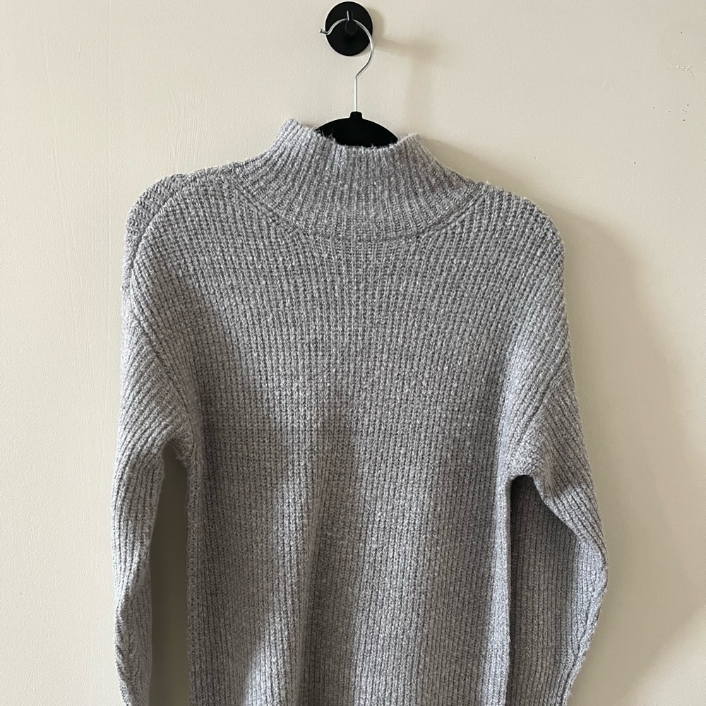 Garage Grey- Mock neck sweater dress